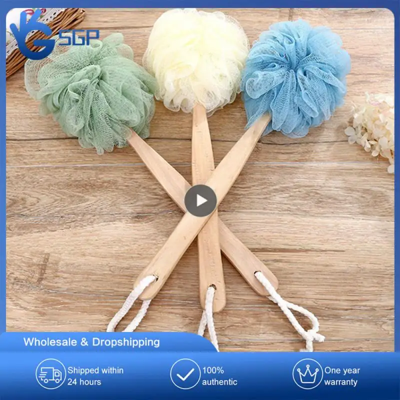 

High Quality Bath Bubble Balls Portable For People Bath Flower Long Handle Multifunctional Bath Ball Household Cleaning Tools