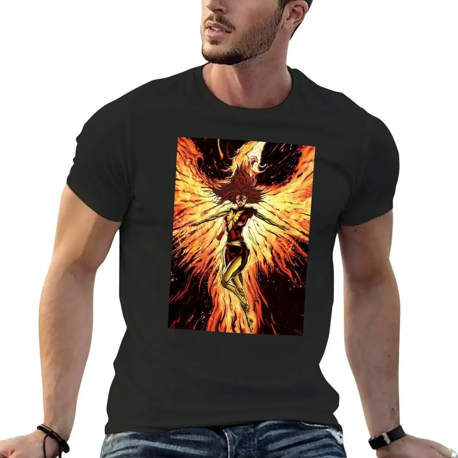 Футболка Drak черные Эстетическая одежда футболки с рисунком мужская дизайнерская