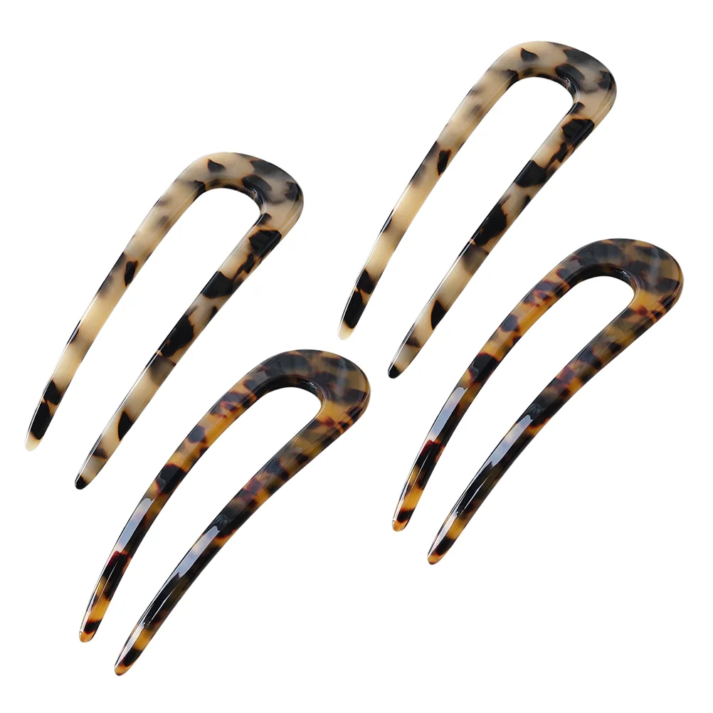 

Hairpins Women Pin French Accessories Bun Hairpins Chignons Style Sticks Clips U Buns Tool Shell Tortoise Forks Shaped Tail