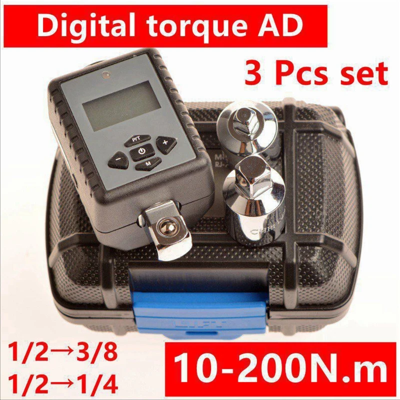 

Torque Wrenches Adapter Including 3/8'' & 1/4'' Connectors Socket Tool Steel Torsion Measuring Meter Tester Car Repair M4YD