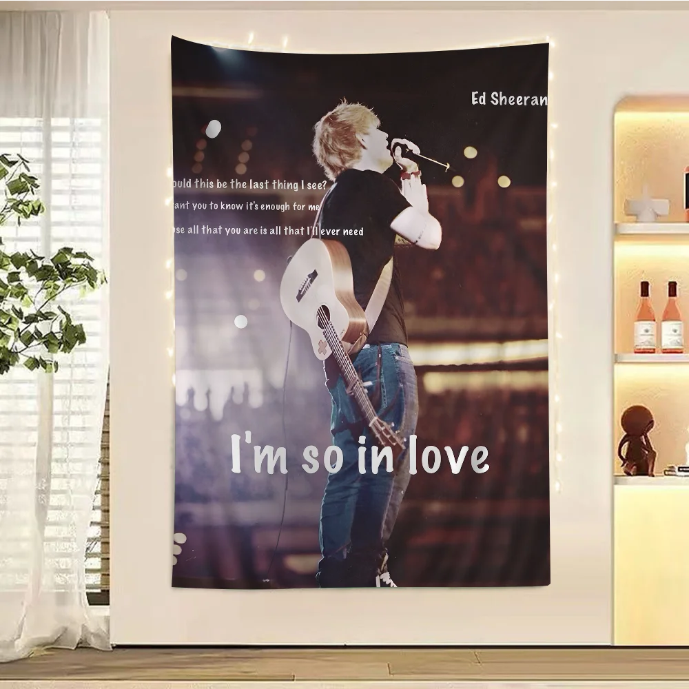 Певец E-Ed S-Sheeran Hippie настенные подвесные гобелены для гостиной дома и общежития