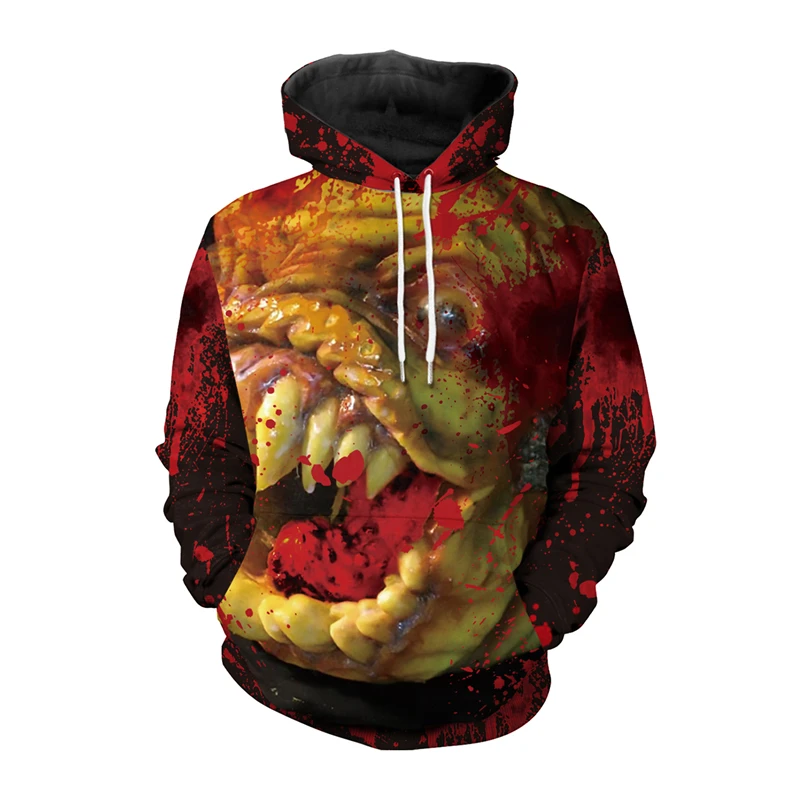 

Новый костюм для косплея по Хэллоуину с изображением монстра тыквы, ужасная шапочка с капюшоном, свитер, мультяшный аниме унисекс