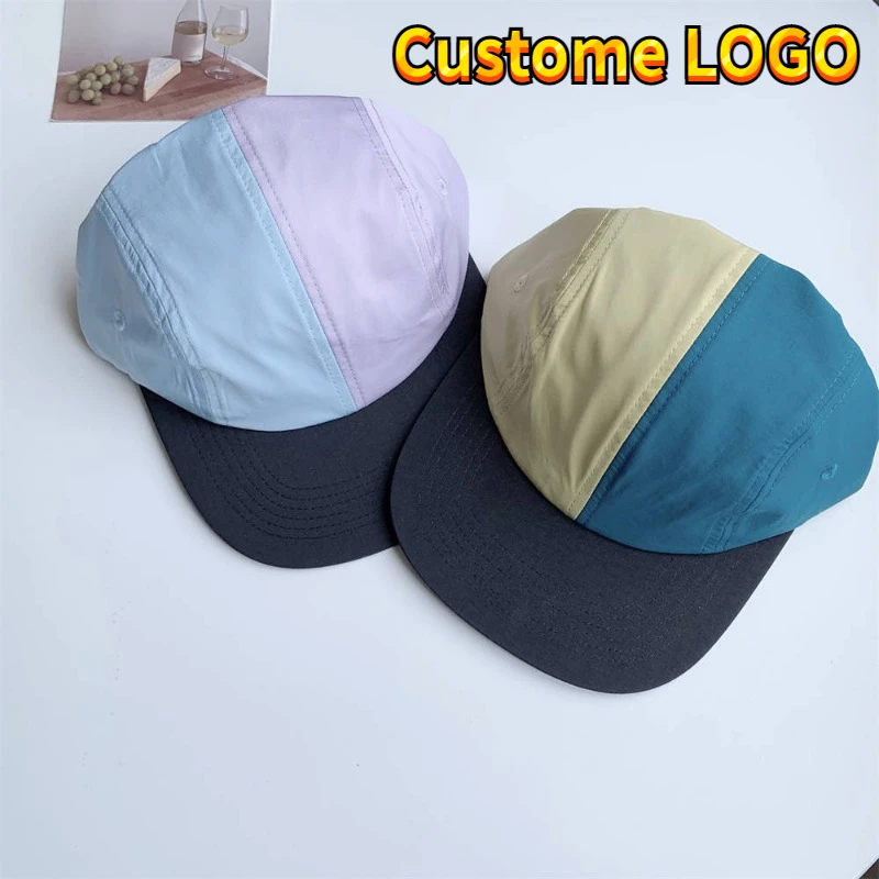 

New Custom Logo Summer Thin Quick-drying Flat-brimmed Hip-hop Hat Men and Women Outdoor Shading Adjustable Baseball Cap Gorras