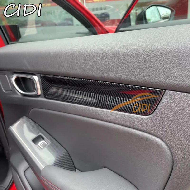 

ABS Carbon Fiber For Honda Civic 11th Gen 2022 Inner Door Decoration Patch Protective Decoration Cover Trim