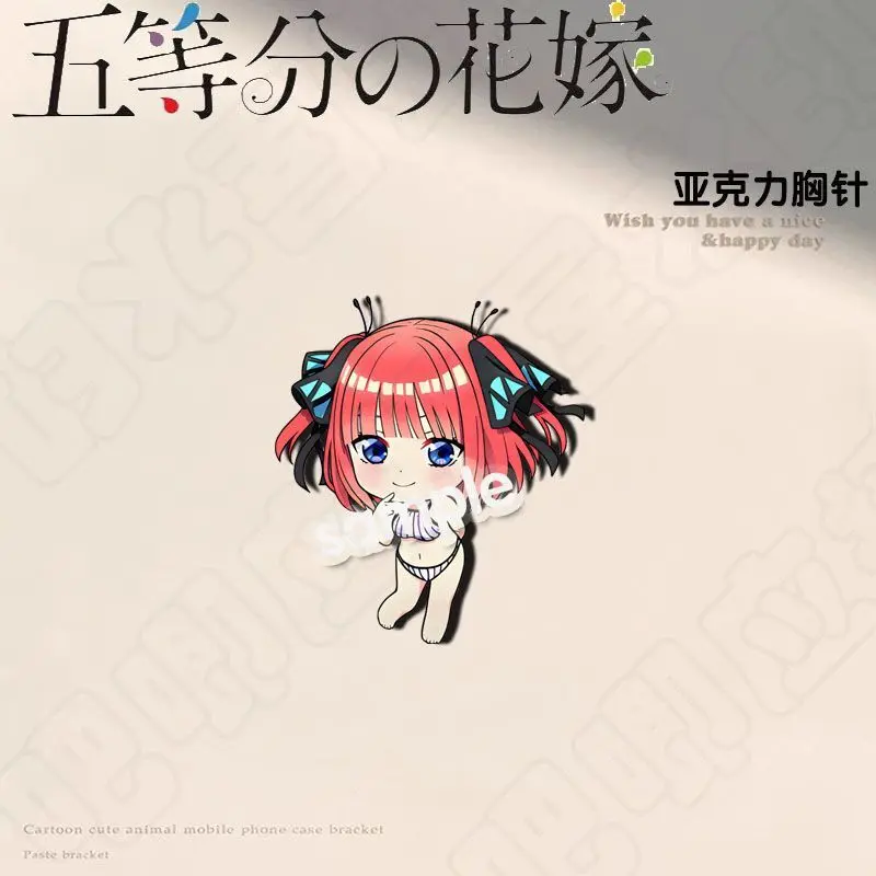 5 шт. новый аниме Nino Nakano Sanjiu Itsuki значки на лацканах одежда ювелирные изделия броши