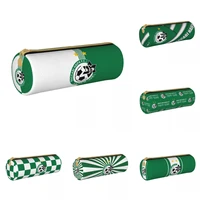 maccabi haifa fc leather cylindrical pen case zipper pen case for school work and office