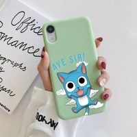 fhnblj fairy tail phone case for iphone 11 12 13 mini pro xs max 8 7 6 6s plus x xr solid candy color case