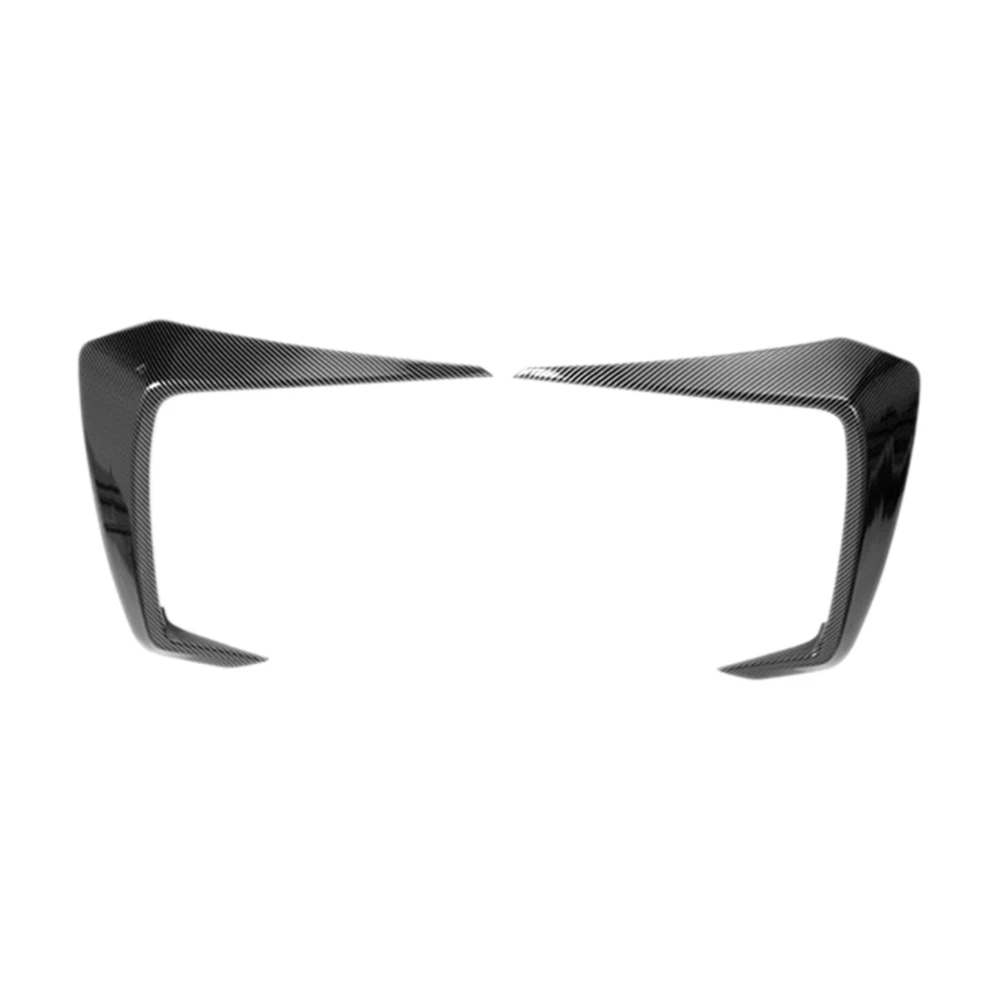 

Carbon Fiber Front Bumper Splitter Spoiler Covers Fog Eyebrow Wind Knife Sticker for 2021+