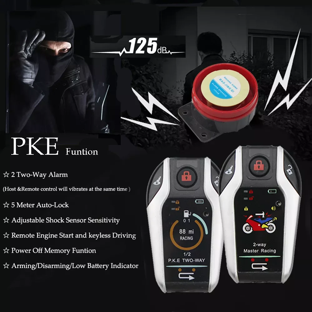 Сигнализация двухсторонняя для мотоцикла противоугонная система