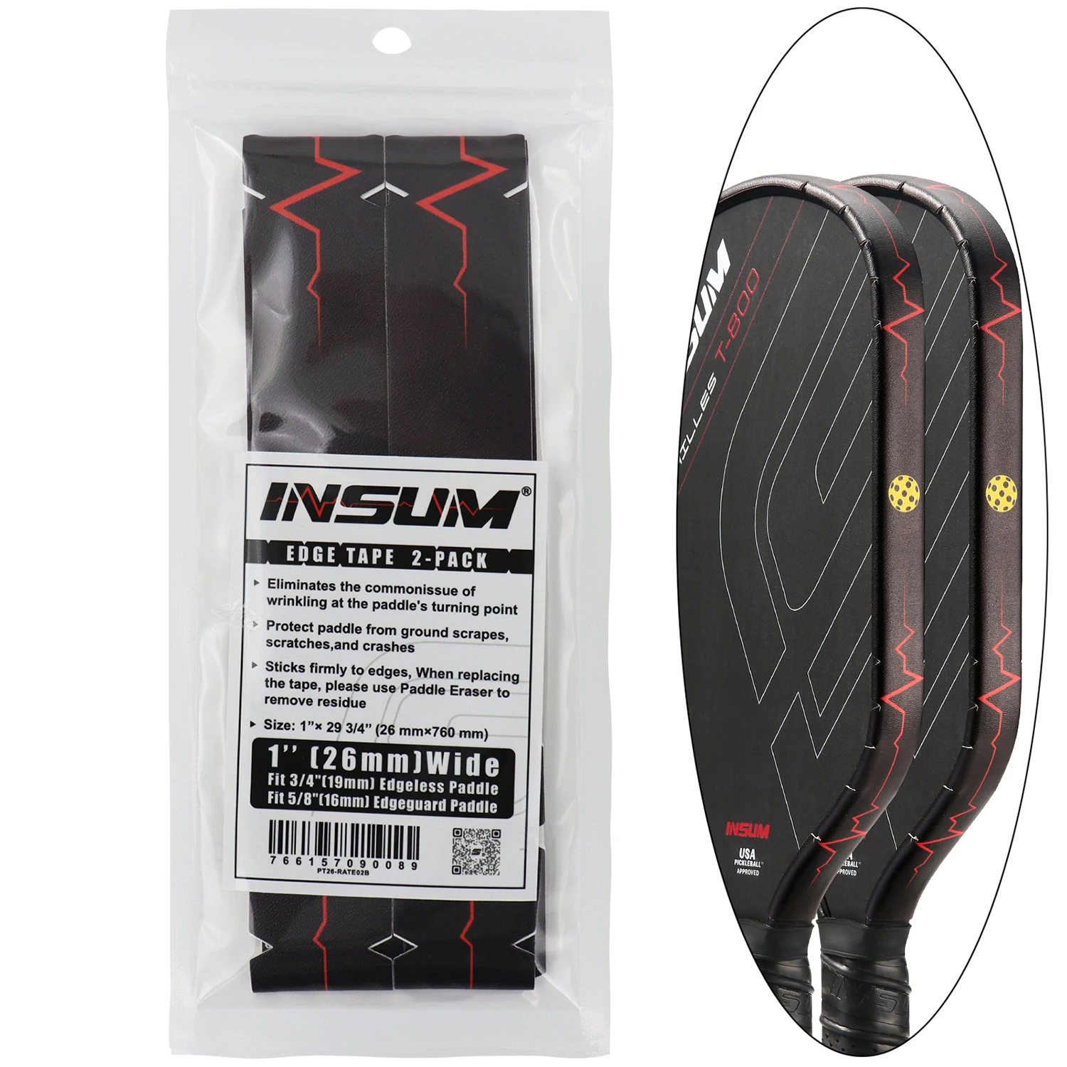 Защитная лента для головы весла — защитная пиклбола не морщинистая черный цвет