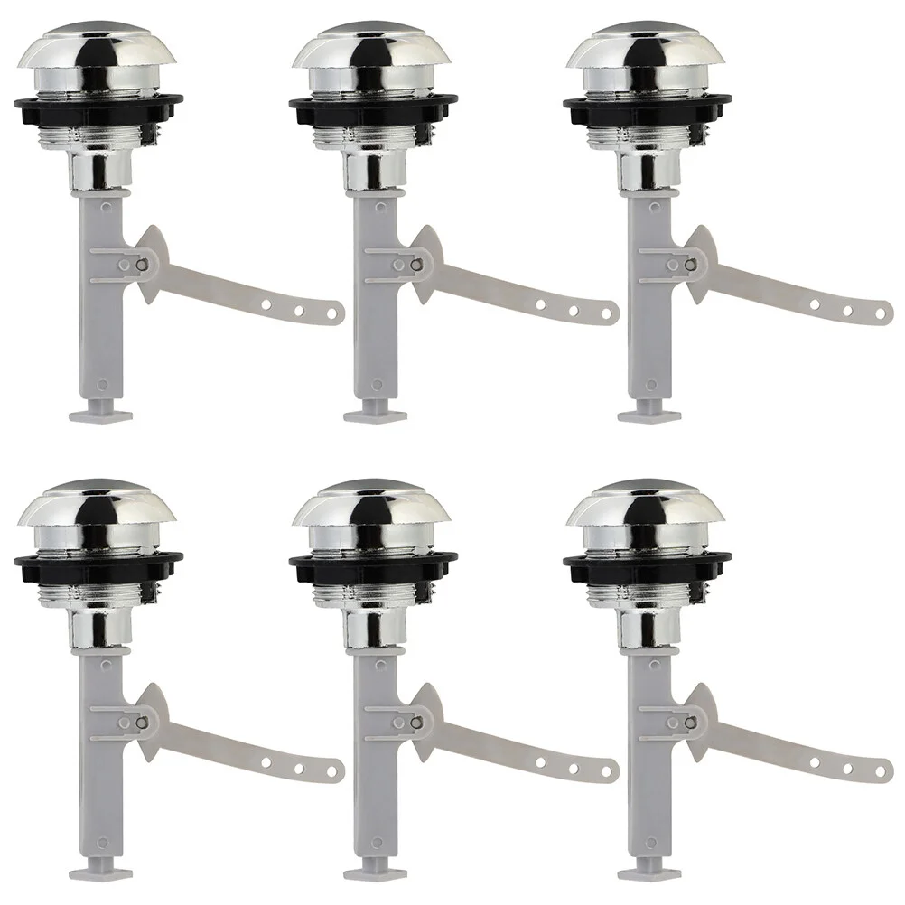

6 Pcs Component Toilet Water Tank Parts Cistern Button Buttons Abs Accessory Flushing