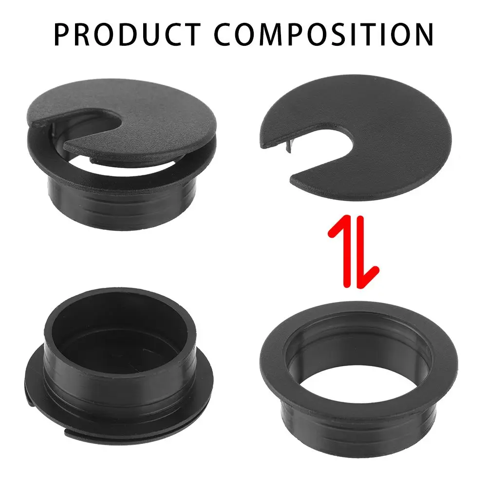 

35/50mm PC Computer Desk Practical Plastic Grommet Table Cable Tidy Wire Hole Cover Cap Plug ABS Wire Hole Covers Grommet Cable