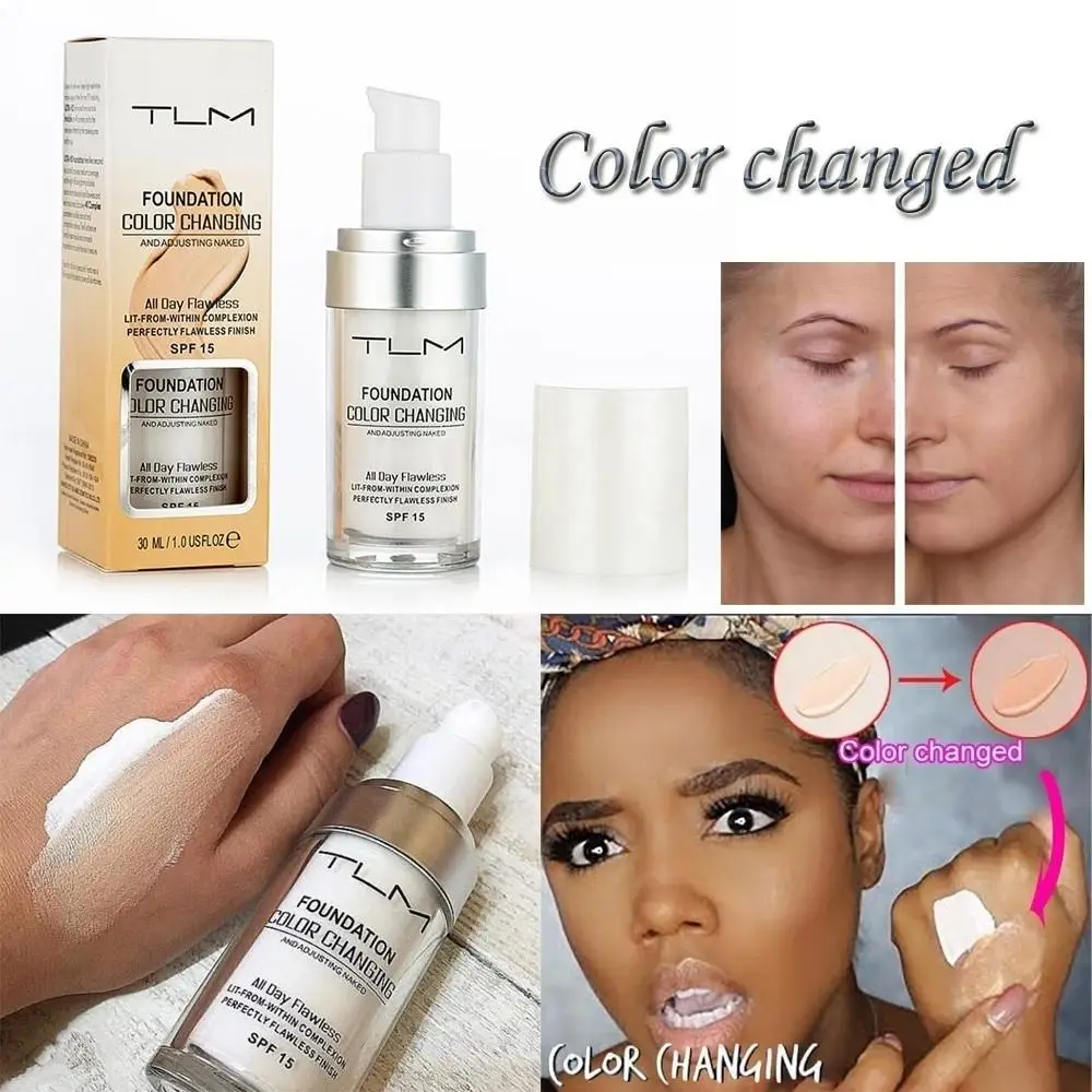 Makeup Flawless Colour Changing Warm Skin Tone Foundation Makeup Liquid Concealer
