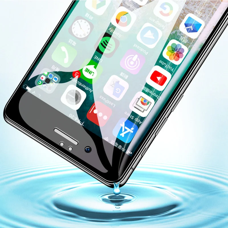Наклейки для экрана iPhone 2-шт. комплект 11 Pro Max XS x XR 7 8 plus se 2020 2 полноэкранных защитных пленки из закаленного стекла.