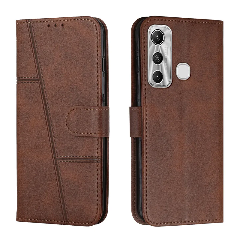 

Flap Pu Leather Case Protect For Infinix Hot 9 10 Play 10i 10S NFC 10T Note 11 Pro 11S X697 Card Slot Wallet Cover