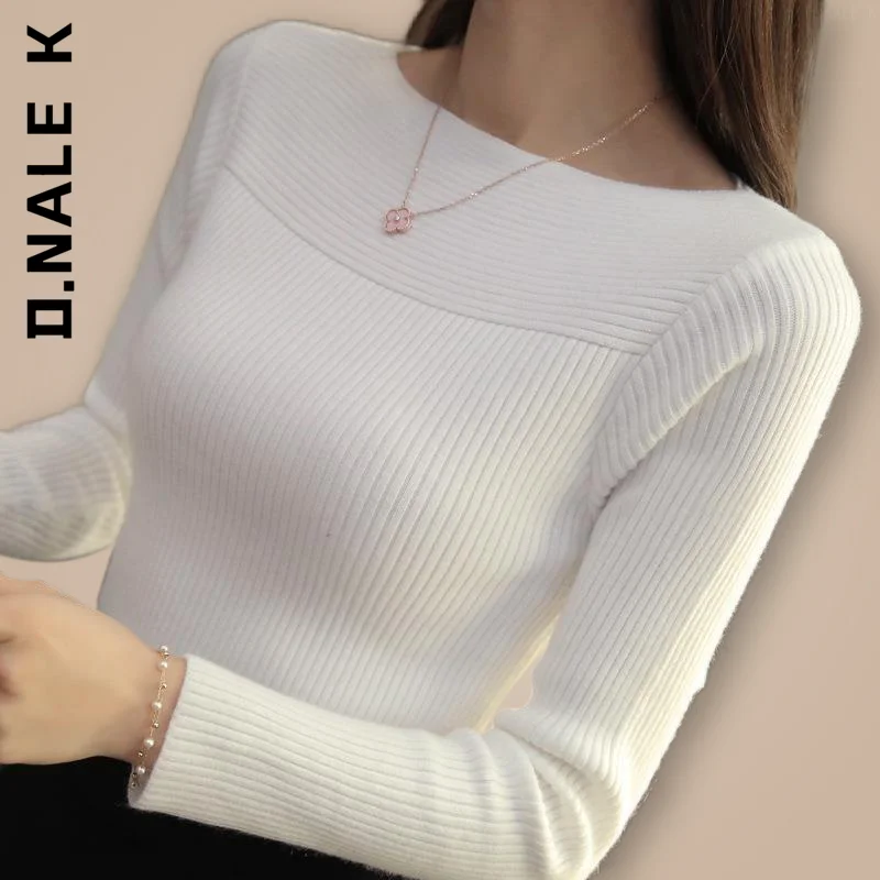 

2022 Spring Sweater Fashion Turtleneck Knitted Casual Long Sleeve Sweaters Women Pullover Stylish Slim Pull Knitwear Female