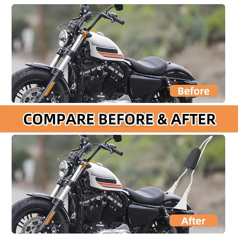 Съемная подушка для спинки заднего пассажира мотоцикла поддержка Harley Sportster XL883
