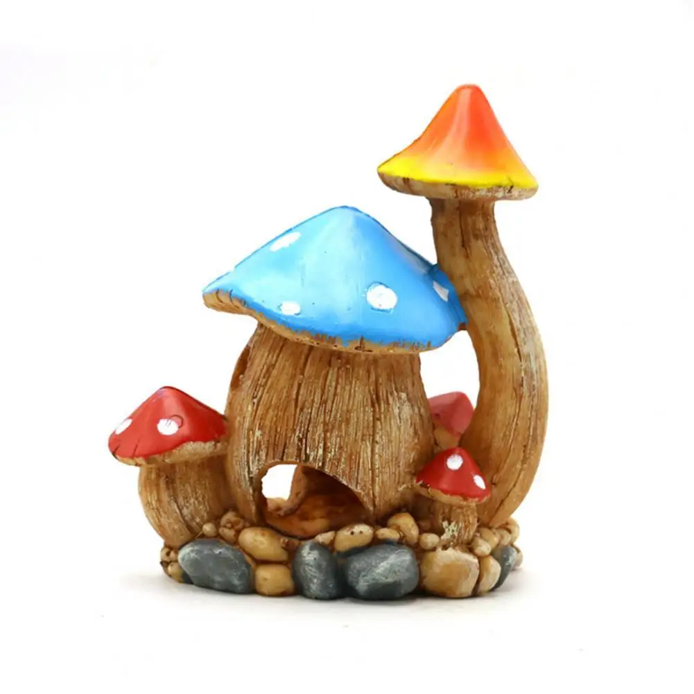 

Aquarium Ornament Compact Aquarium Mushroom House Decorations Pollution-free Decorating Fish Cave Decoration