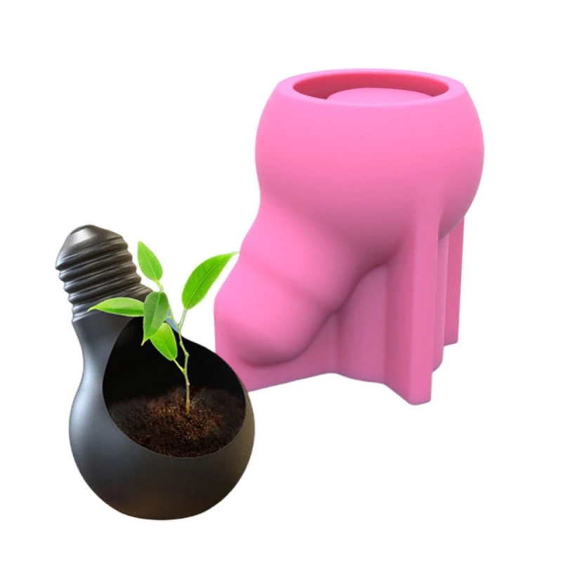 

Succulent Planter Silicone Mold Cute Bulb Resin Mold Pen Holder Epoxy Mold