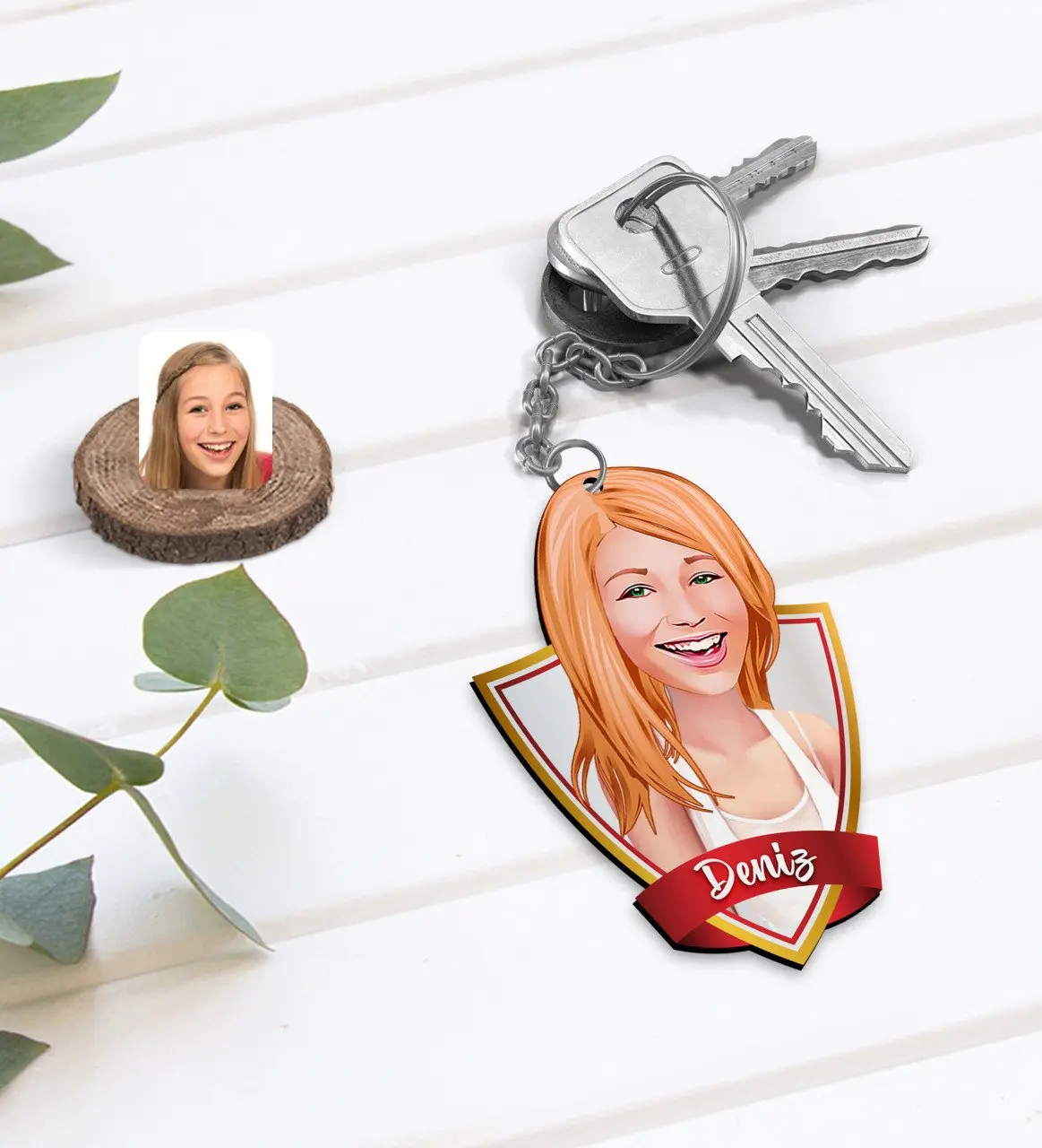 

Personalized Is Women Caricature Of Wood Anahtarlık-37