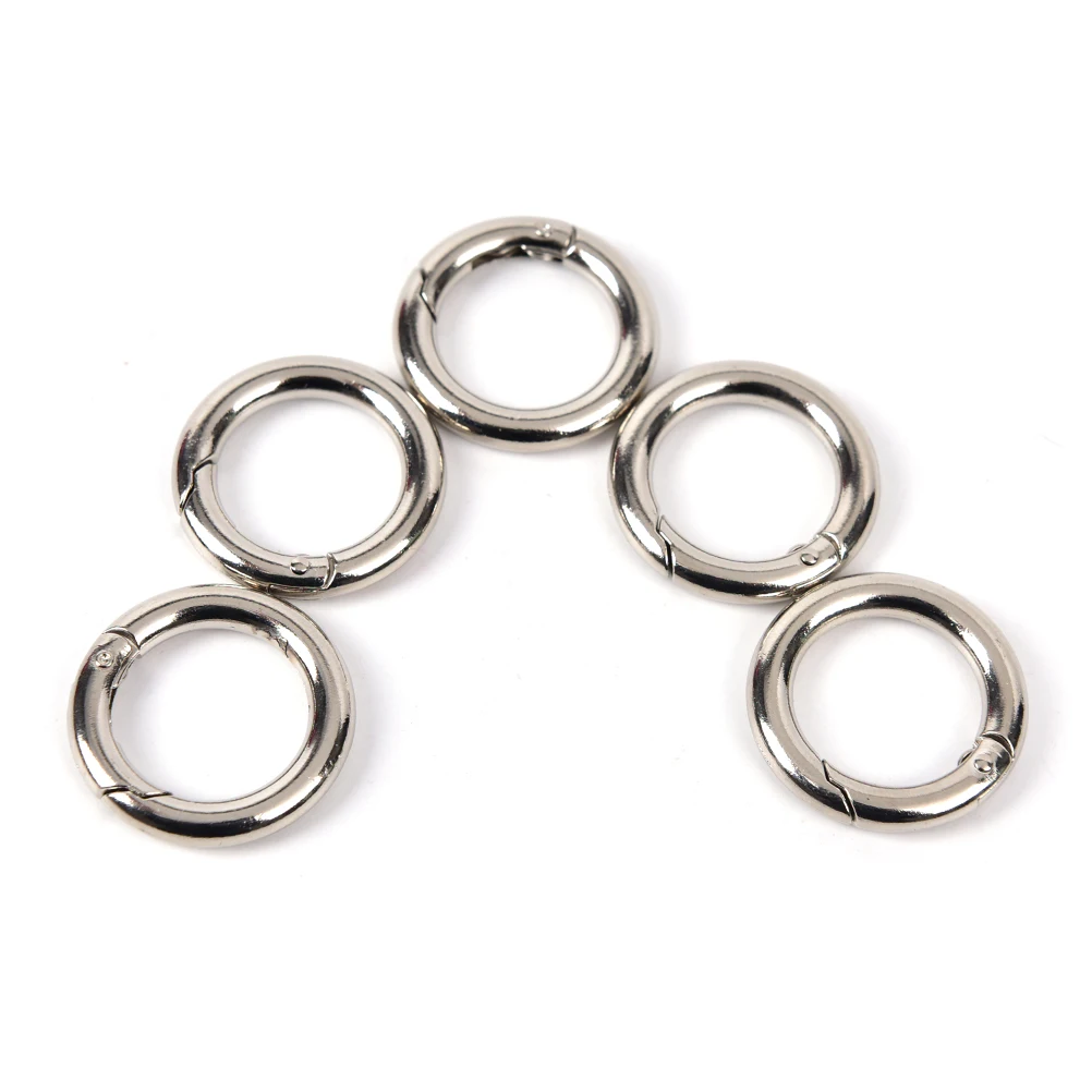

5pcs/lot circle metal carabiner hook snap round clip hook keychain outdoor hanger wholesale1