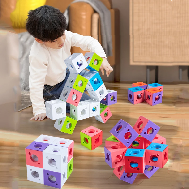 

3D Geometry Changeable Magic Rubik’s Cube Building Blocks Children Hand Flip Puzzle Rubik Cubes Kids Stress Reliever Fidget Toys