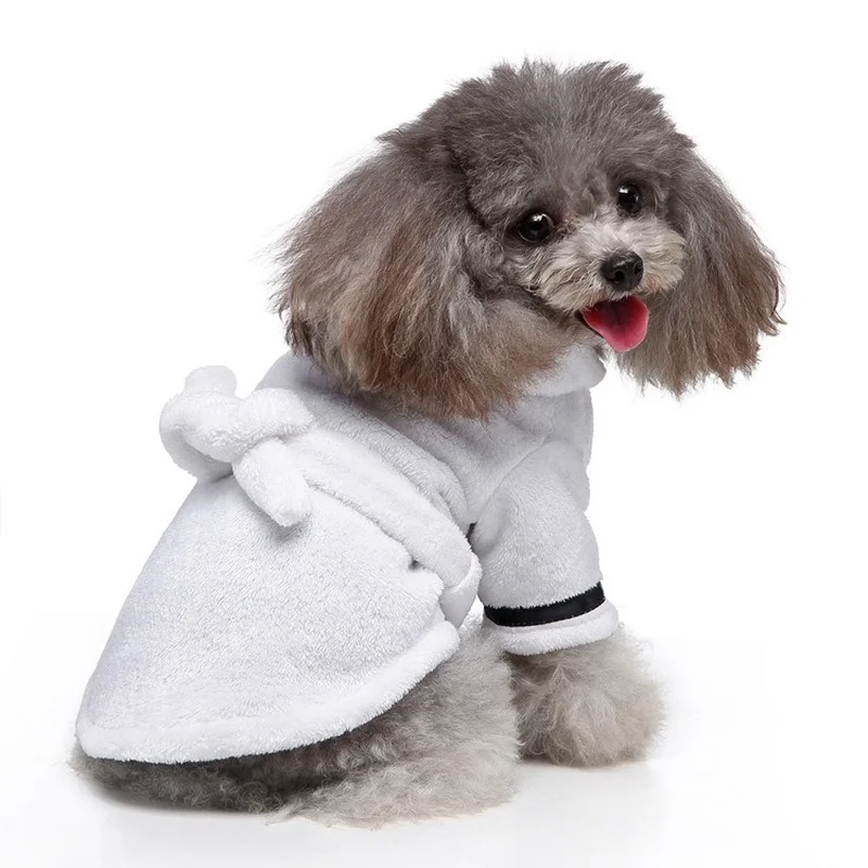 

Pet Dog Bathrob Dog Pajamas Sleeping Clothes Soft Pet Bath Drying Towel Clothes for for Puppy Dogs Cats Pet Accessories