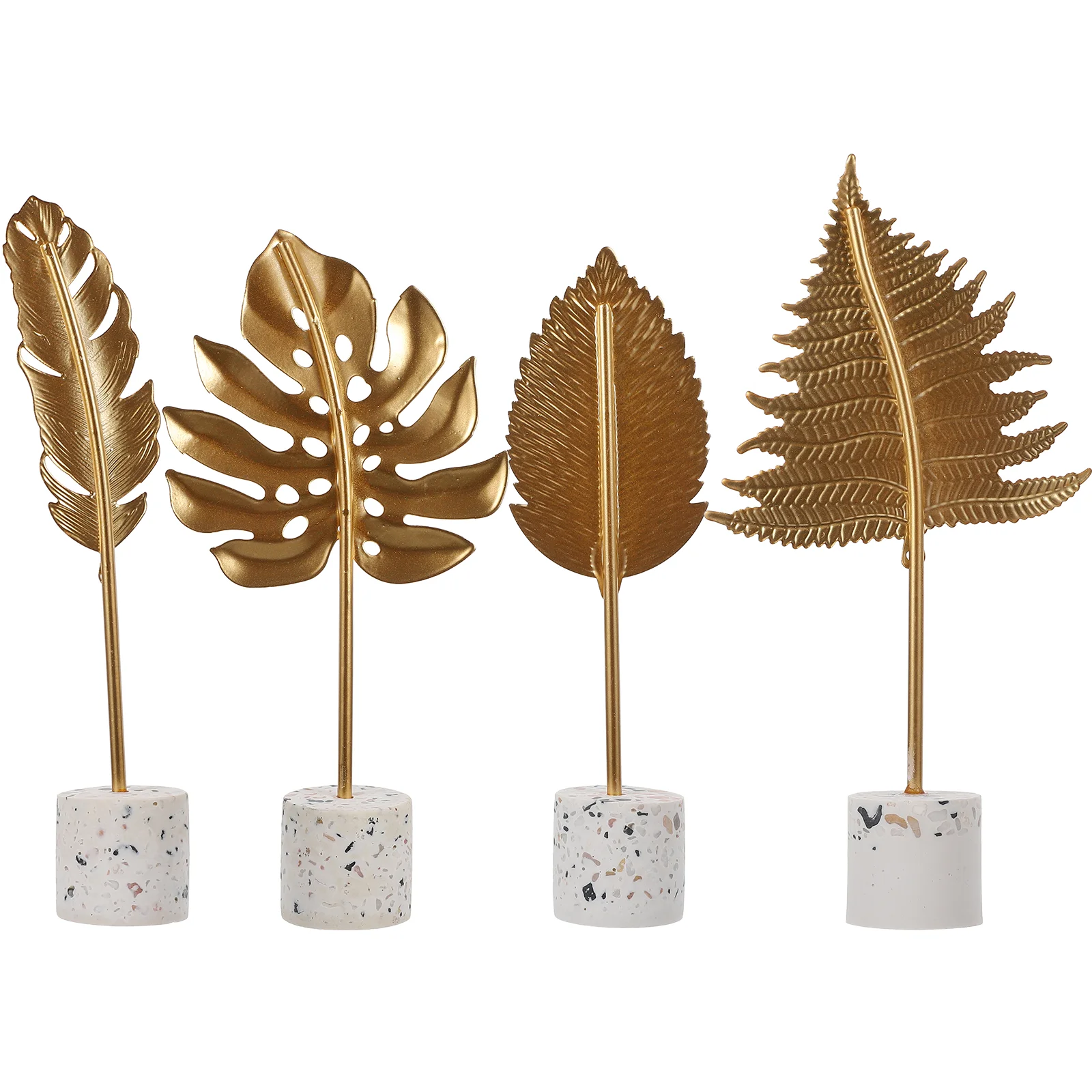 

1pc Fake Leaf Decorations Gold Palm Leaves Golden Leaf Figurines Mother's Day Gift Iron Leaf Sculpture