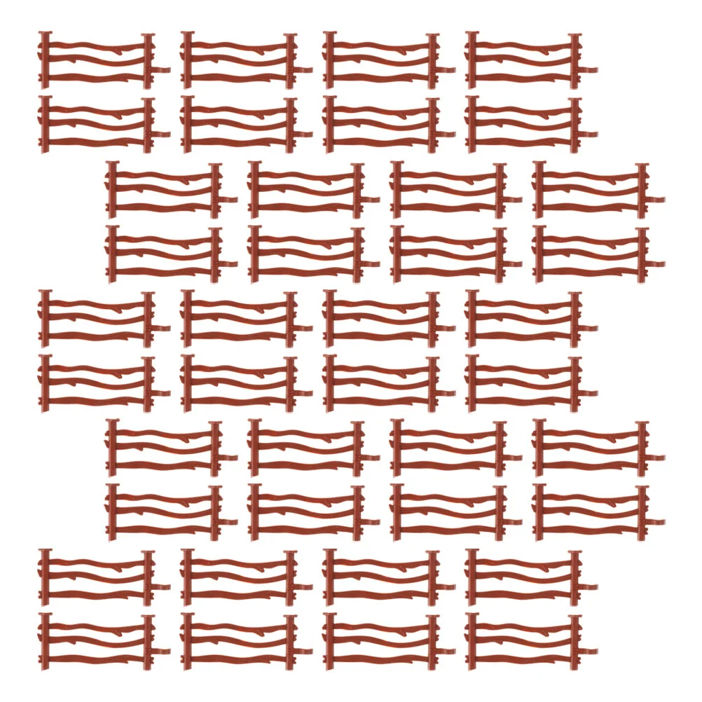 

60pcs Mini Fence Fence Decor Fence Model Mini House Miniature Fences