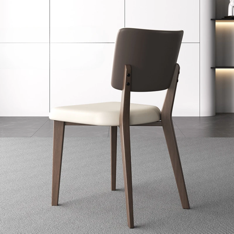 

Modern Minimalist Dining Chairs Cream Style Backrest Wooden Dining Chairs Nordic Relaxing Silla Comedor Household Items WZ50DC