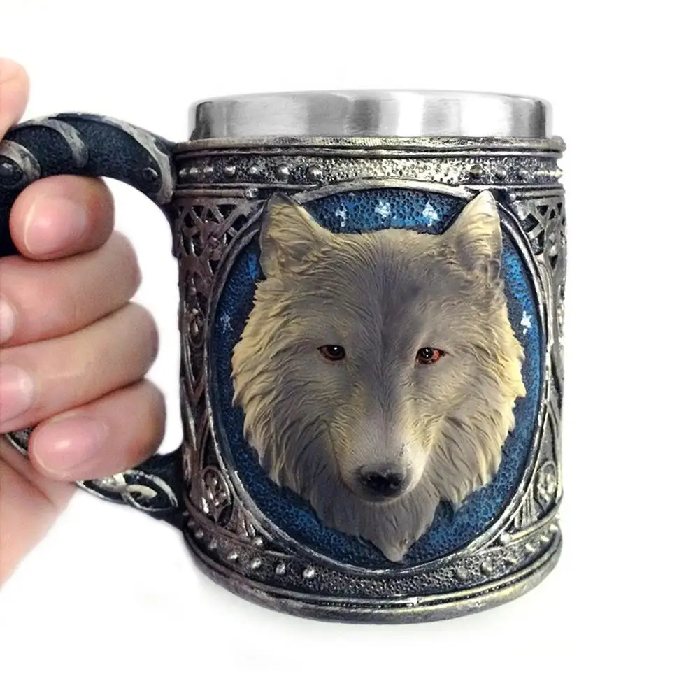 Деревянная пивная кружка в стиле викингов имитация деревянного бочонка с