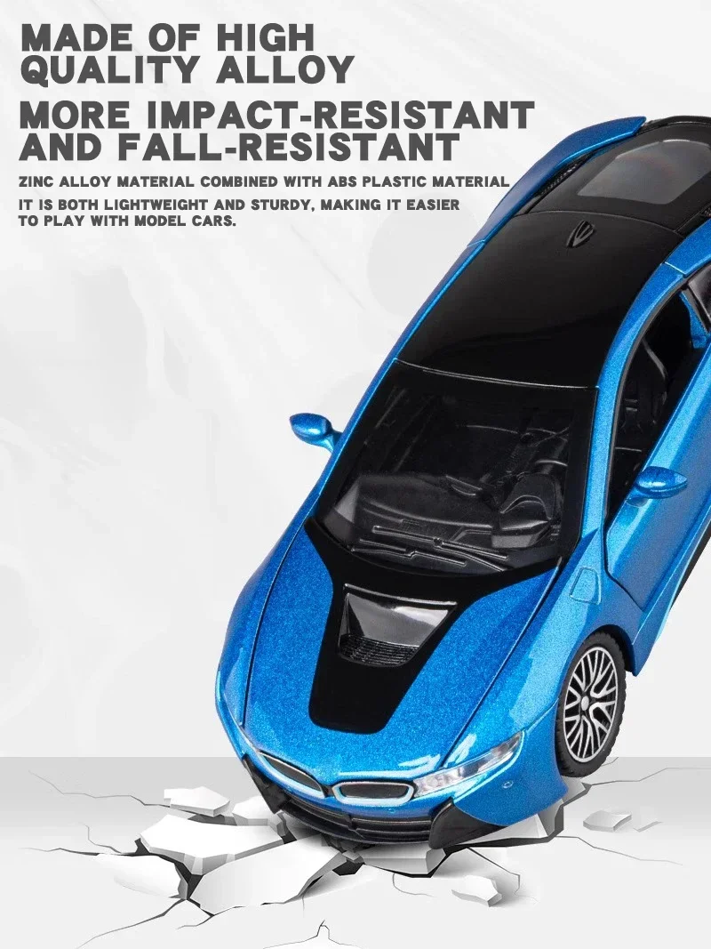 Суперспортивный автомобиль BMW I8 1:32 литая модель автомобиля из металлического