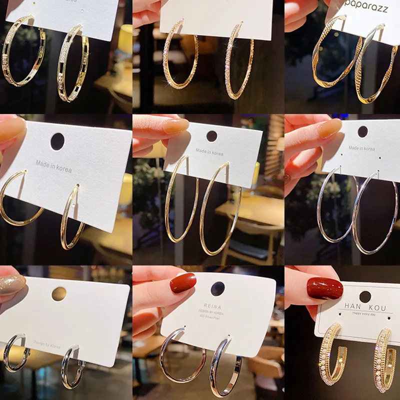 

Showfay Jewelry Factory Wholesale Free Shipping Sample Multi Style 24k Gold Plated Hoop Earrings