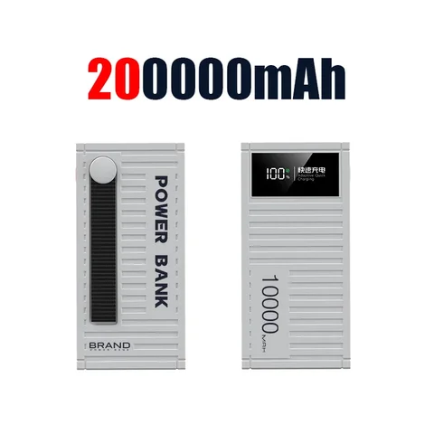 200000 МАч в форме контейнера, мобильный аккумулятор большой емкости для сверхбыстрой зарядки, классический четырехцветный, подходит для iPhone Xiaomi