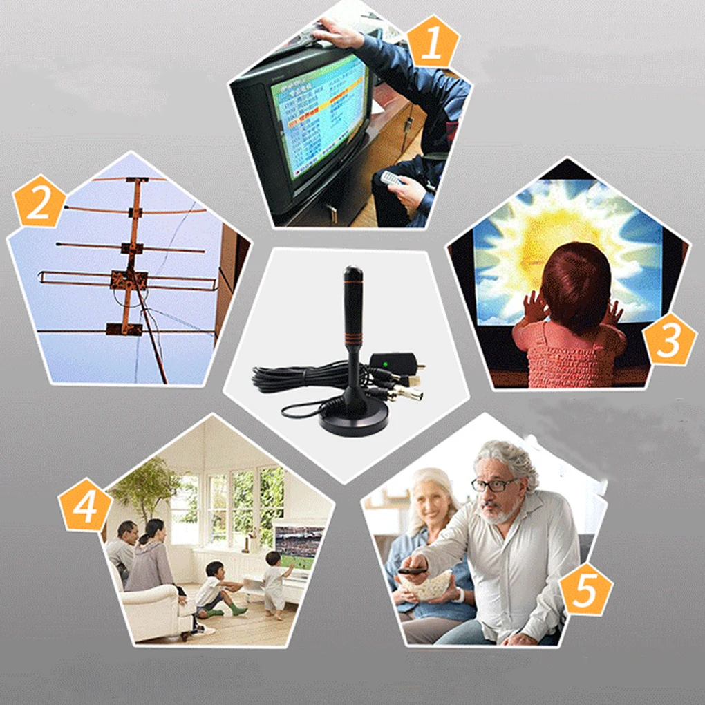 

TV Antenna Indoor Digital HD Portable School Amplifier Booster Aerial