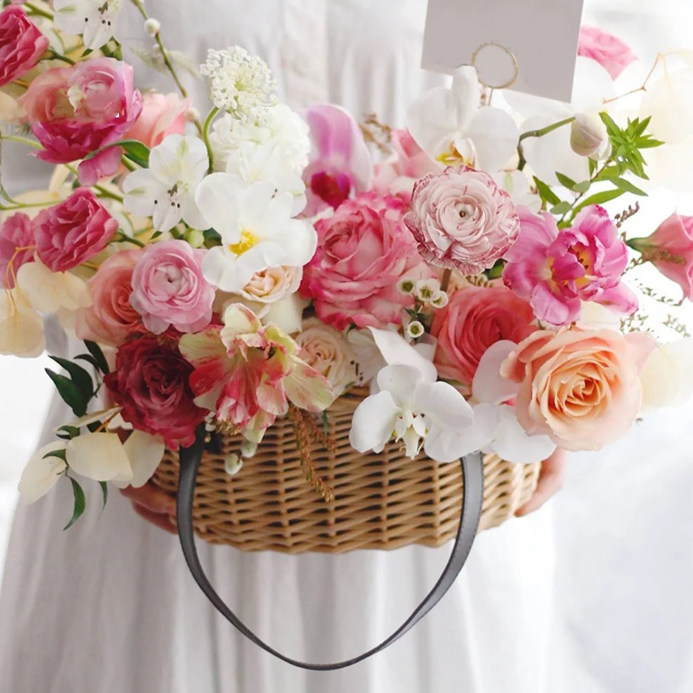 

Hamper Decorative Basket Wedding Hand Woven Storage Flower Candy Sundries Container