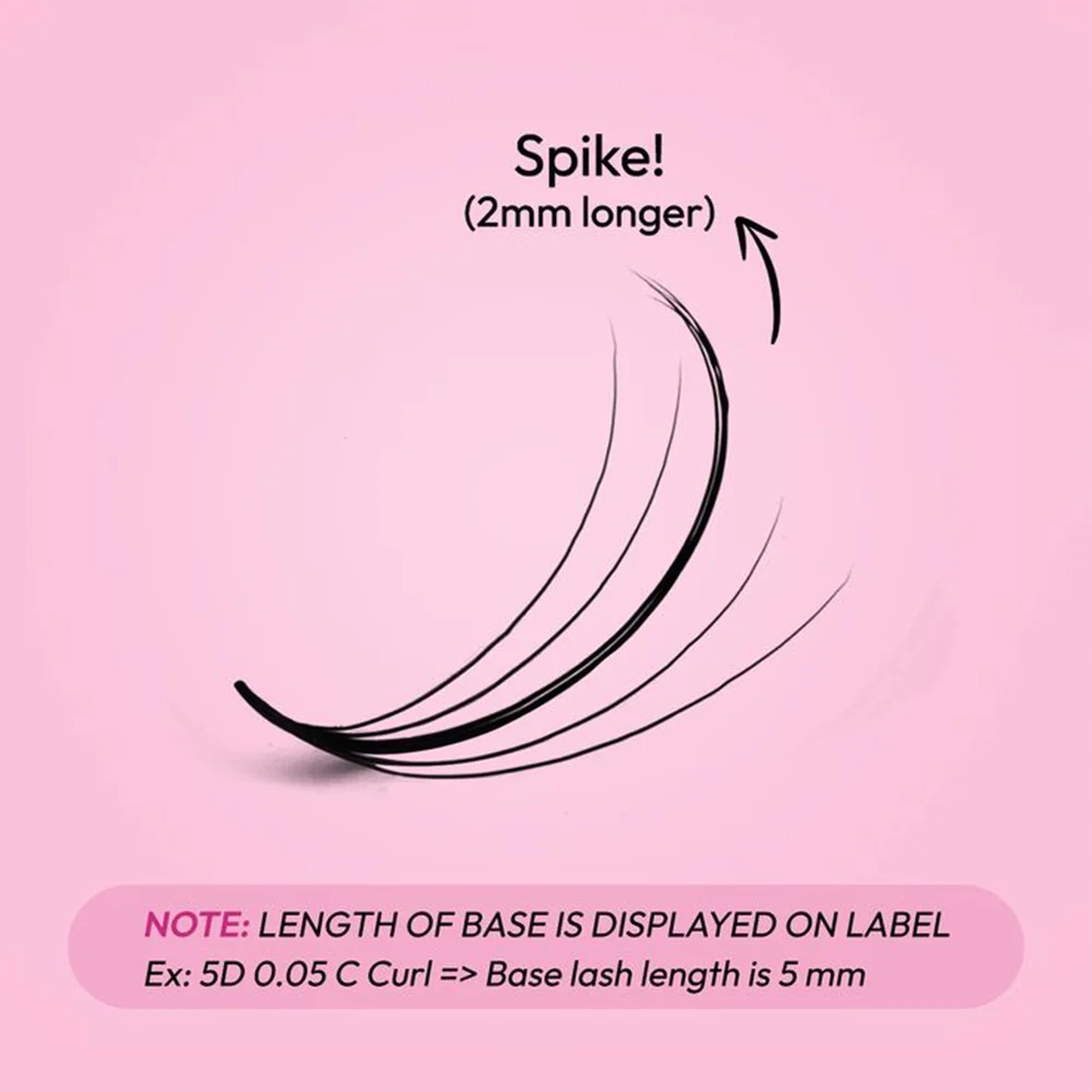 Фото Ruthkey 1000 Fans Wispy Loose Fan Lash 5D 7D 9D Pointy Base Spike Готовые смешанные ресницы Русский объем Promade Накладные ресницы №5