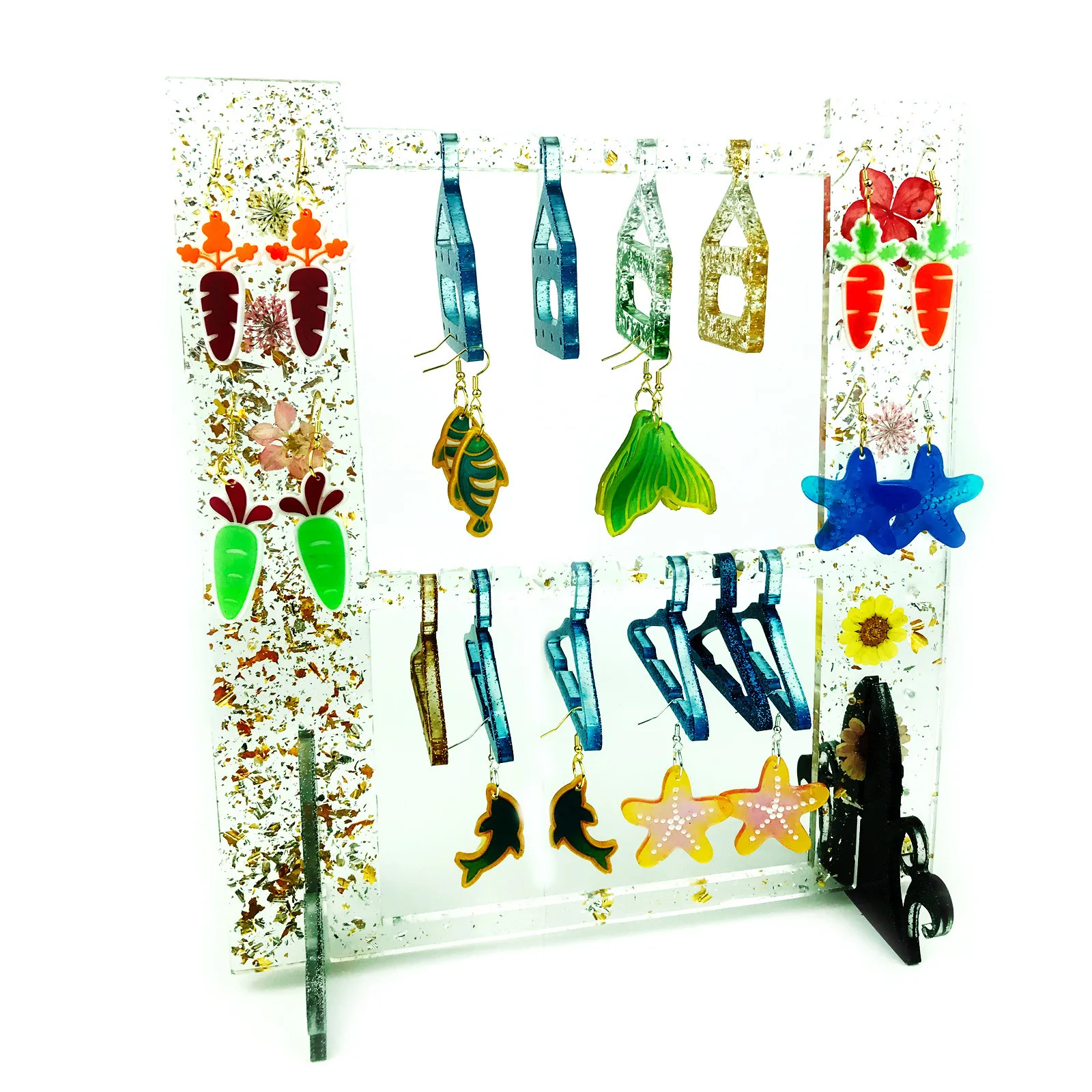 

DIY Earring Rack Jewelry Display Rack Silicone Mould Earring Storage Rack Crystal Epoxy Resin Mold