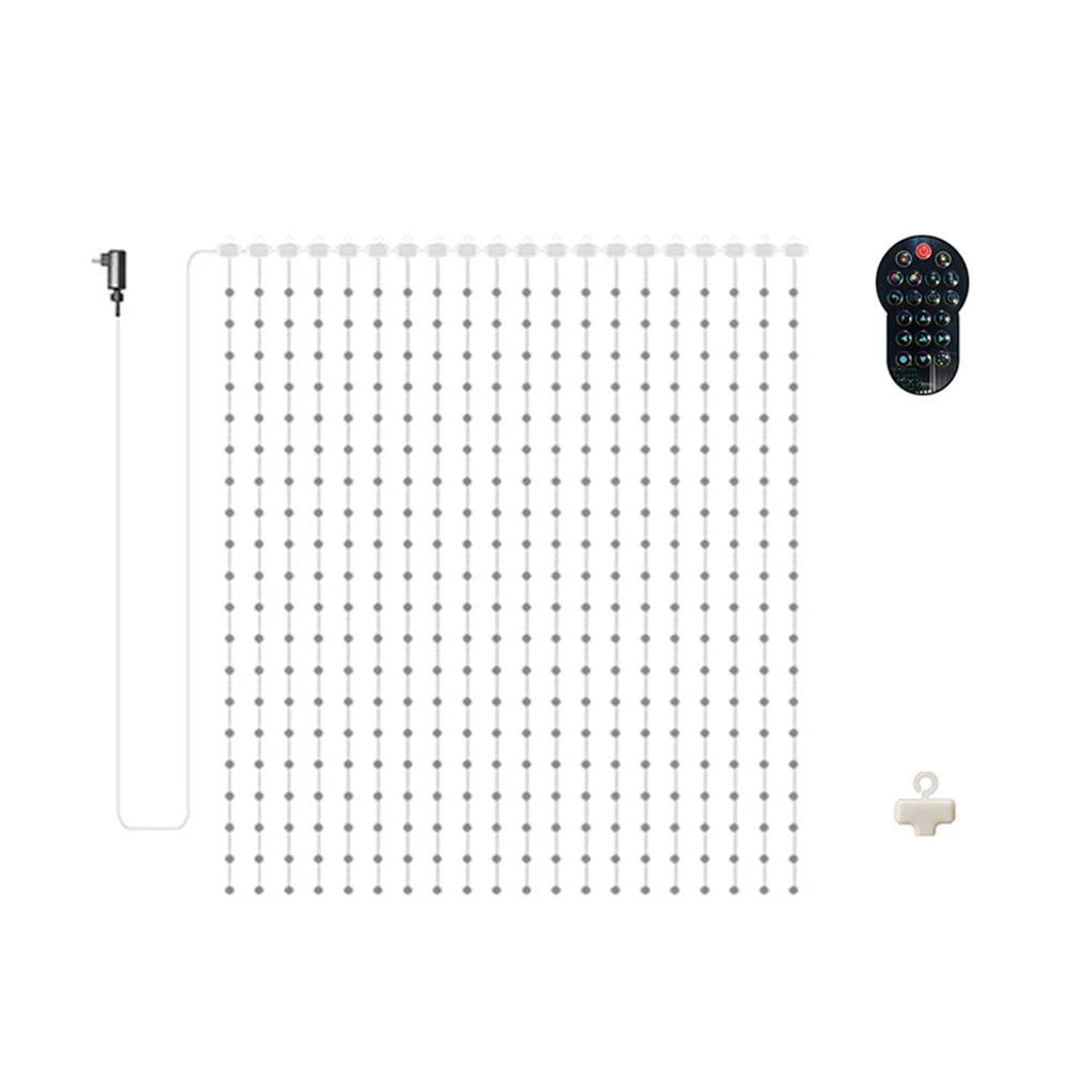 

APP Curtain Lights Bluetooth-compatible Lightweight Leather Light String Portable Decorative Lamps Garden 300300cm