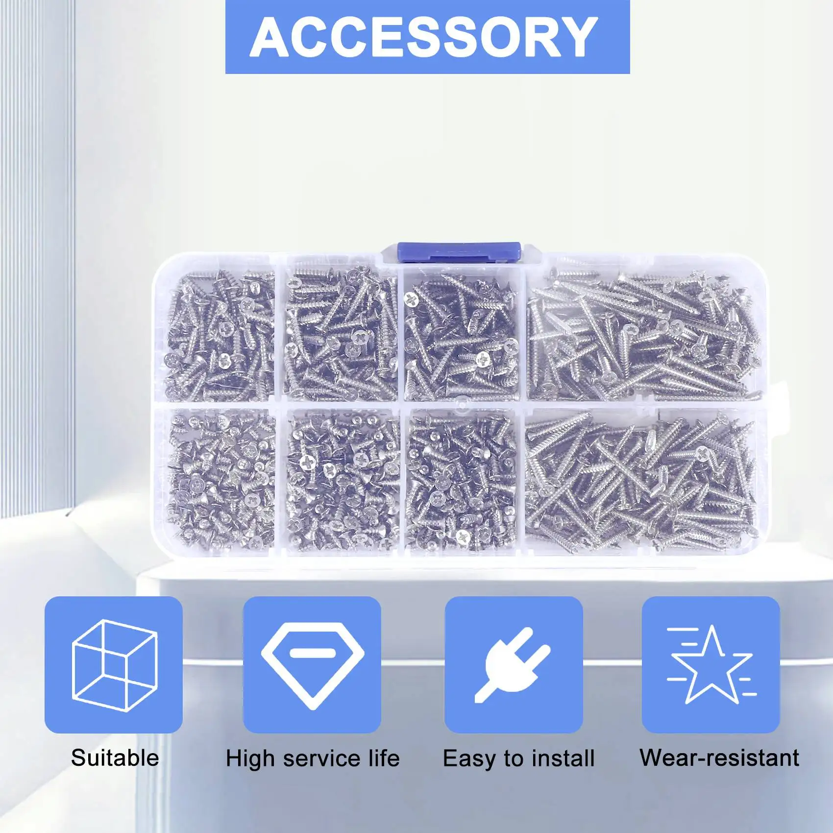 800 шт. саморезы из нержавеющей стали M2