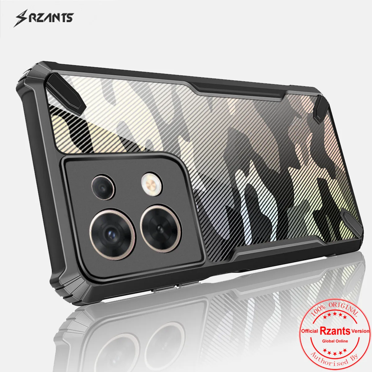 

Rzants For OPPO Reno 8 Reno 8 Pro 5G Case [Camouflage Bull] Cover Shockproof Camera Protection Slim Phone Shell
