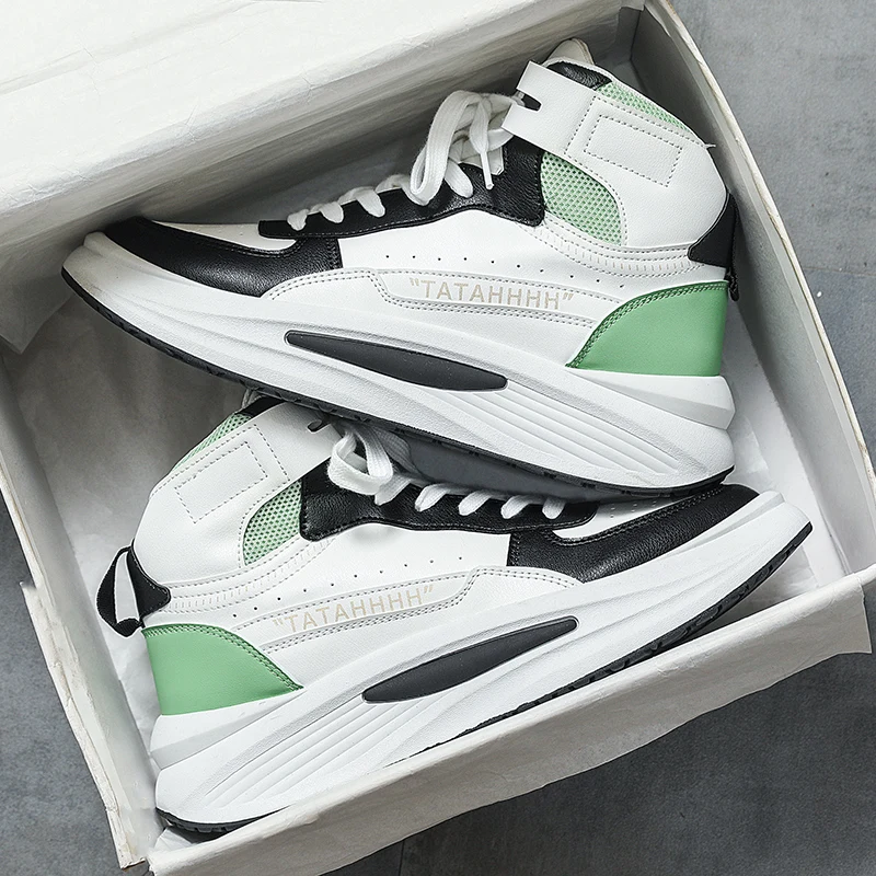 

Новинка 2023, мужская обувь, высокие кроссовки, модная обувь для отдыха, нескользящая Уличная обувь на толстой нескользящей подошве, мягкая спортивная обувь