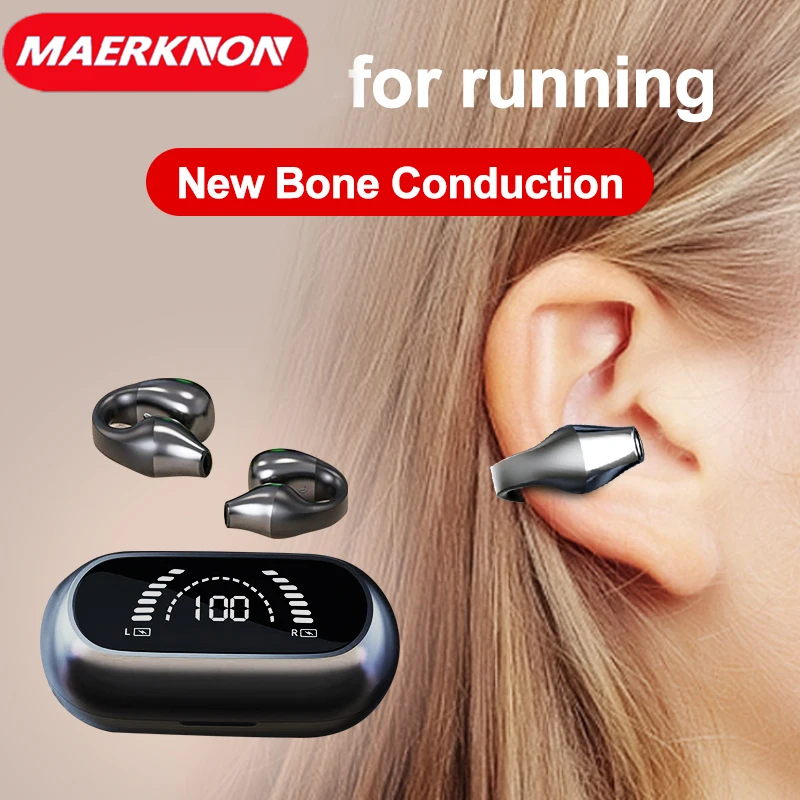 

Original Bone Conduction Bluetooth Earphones Open Ear Clip Wireless Headphone with Mic Sports Headsets for Android iPhone Huawei