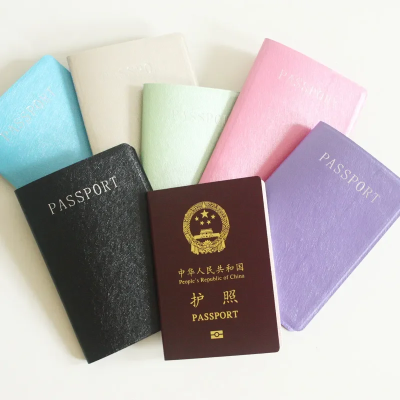 Accessories Passport Holder Cover Organizer Card Fashion Solid PU Leather Storage Case Women Busines Credit Wallet
