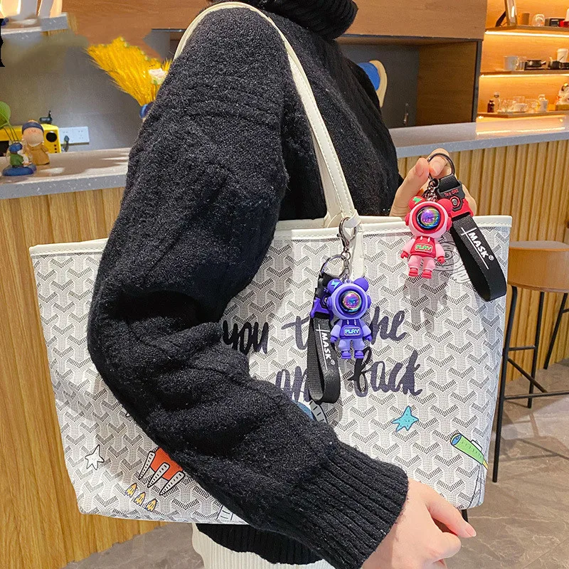 Брелок для ключей мальчиков и девочек креативный милый Космос робот-медведь