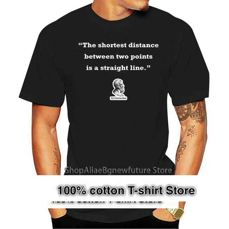 

New Mens Colors Short Sleeve Cotton T Shirt Archimedes Quote: Distance Summer Short Sleeves Cotton T-Shirt Fashion