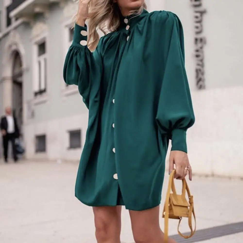 

Cardigan Top Ruched Shoulder Casual Shirt Single Breasted Buttons Placket Work Shirt