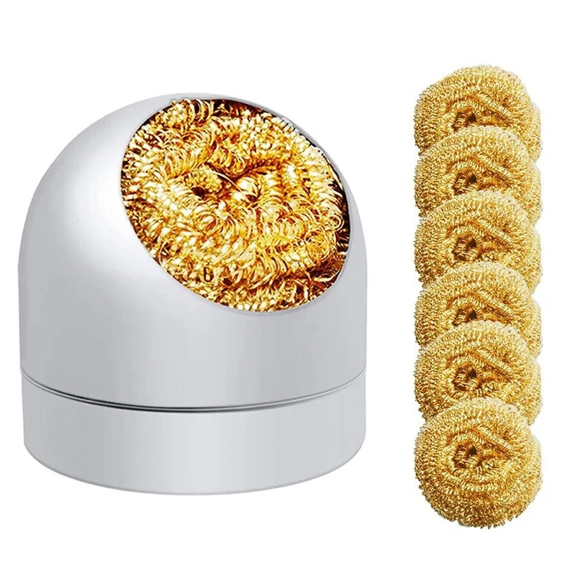 

Набор для чистки паяльных наконечников, набор из 6 латунных шариков с 1 держателем