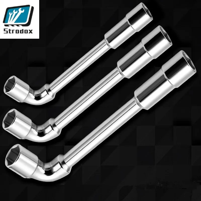 10-piece Set Of 8-17MM Pipe Socket Wrench Chrome Vanadium Steel Material Hexagonal Elbow L-shaped Outer Hexagonal Tool