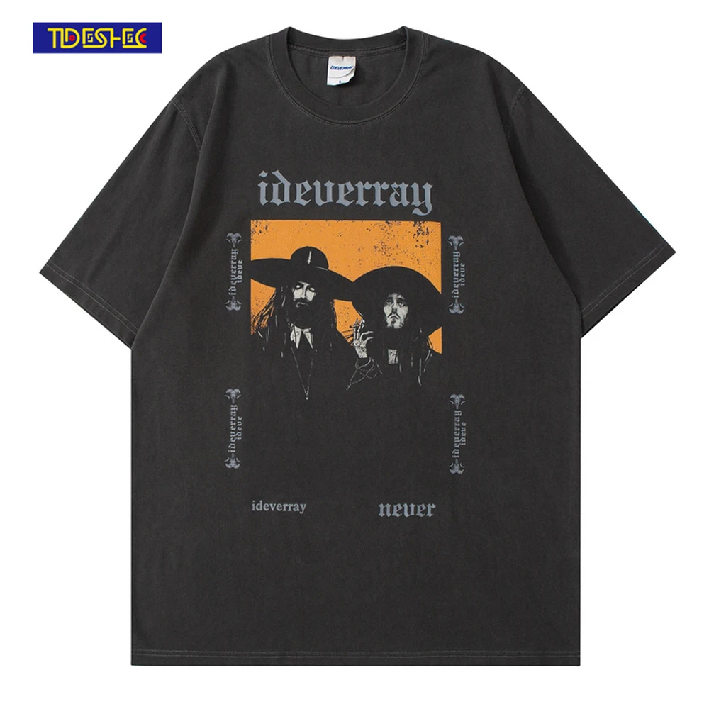 

Hip Hop T-Shirt 2022 Men Streetwear Washed Men Printed T Shirt Harajuku Cotton Casual Tshirt Summer Short Sleeve Women Tops Tees